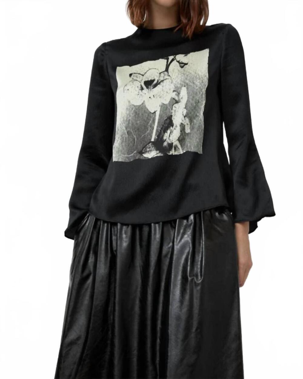 NEW NO. 6 diane mock neck top in black magnolia